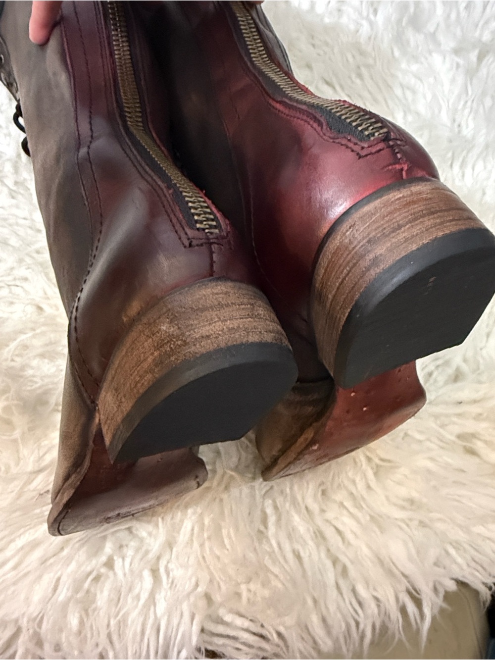 Freebird Raphael Tall Lace-Up Leather Boots in Dark Brown size 9 - Picture 7 of 9